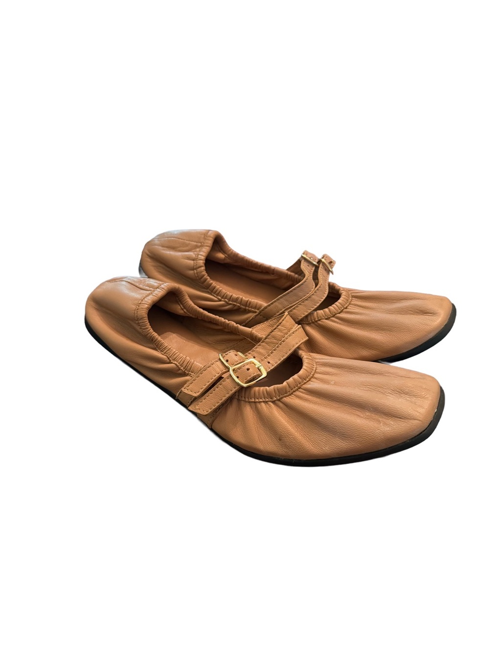 Free People Gemini Ballet Flats in a tan leather color